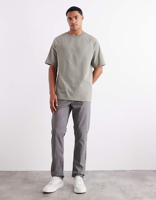 DESIGN slim chinos in grey