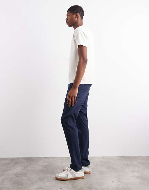 DESIGN Slim Chinos In Navy