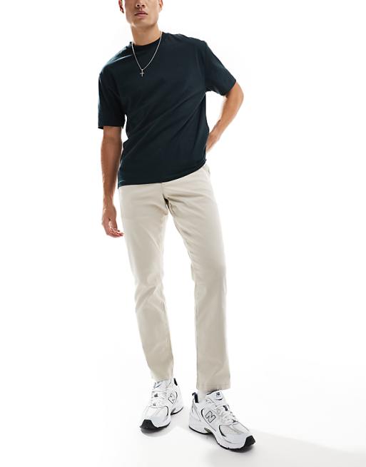 DESIGN Slim Chinos In Stone