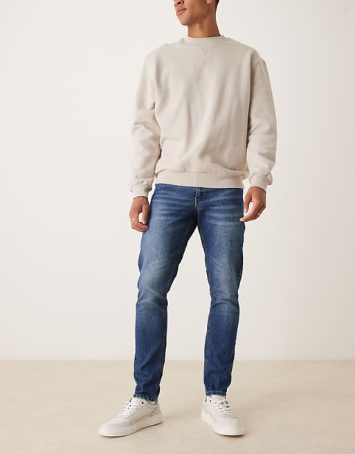 DESIGN slim fit jeans in indigo