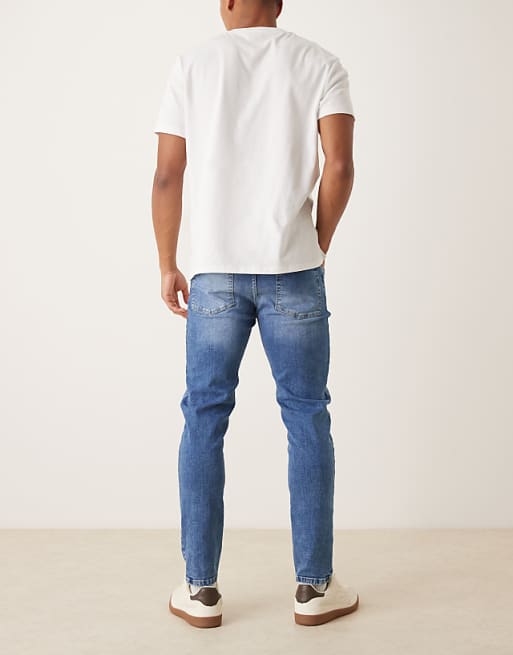 DESIGN Slim Jeans In Light Wash Blue