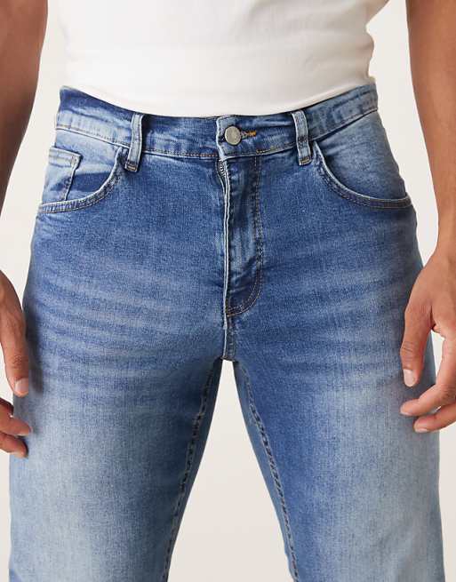 DESIGN Slim Jeans In Light Wash Blue