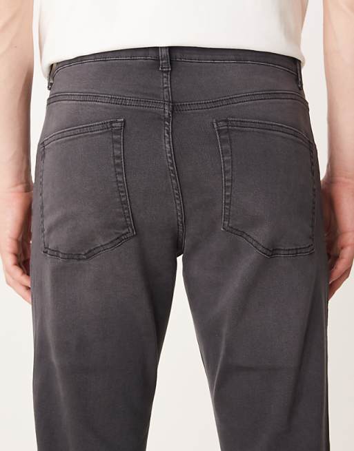 DESIGN Slim Jeans In Washed Black