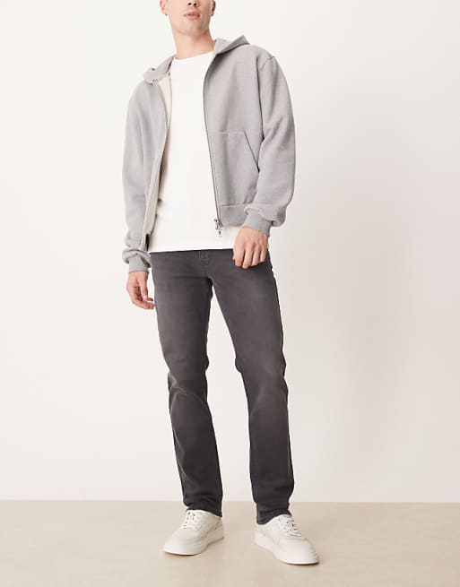 DESIGN slim jeans in washed black