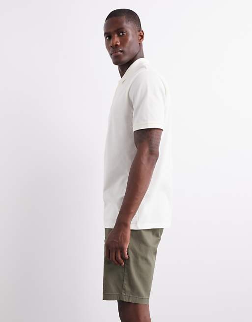 DESIGN Slim Regular Length Chino Shorts In Khaki