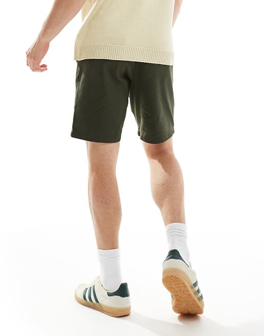 DESIGN Slim Stretch Chino Shorts In Khaki