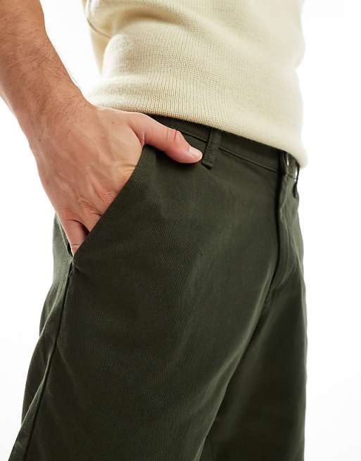 DESIGN Slim Stretch Chino Shorts In Khaki