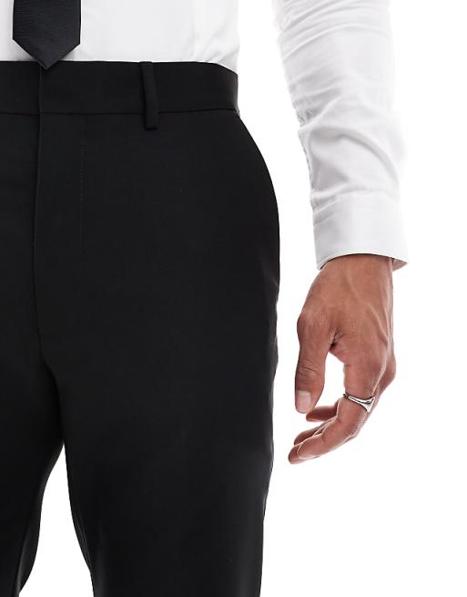 DESIGN Slim Suit Trousers In Black