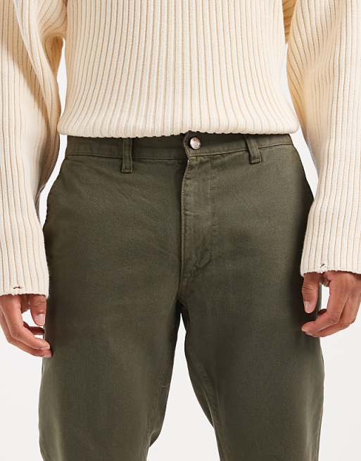 DESIGN Slim Trousers In Khaki