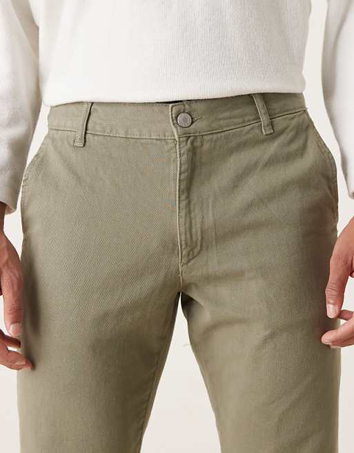 DESIGN Slim Trousers In Khaki
