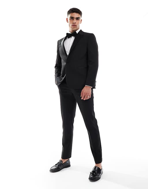 DESIGN slim tuxedo in black colour