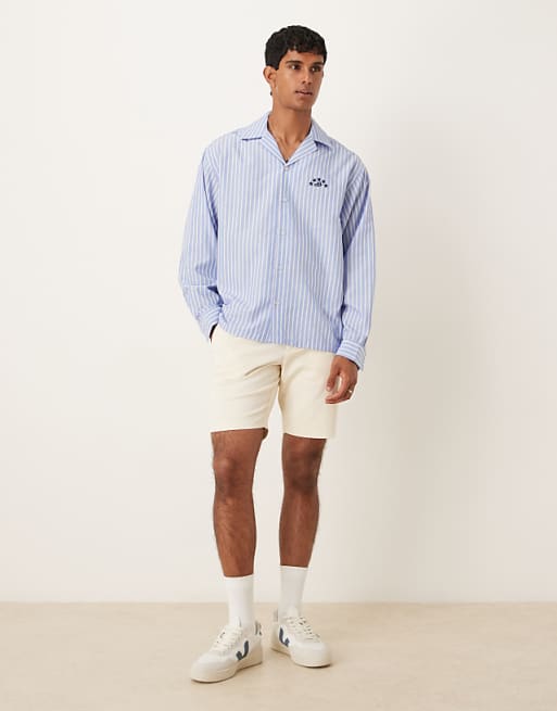 DESIGN Smart Slim Fit Chino Shorts In Beige