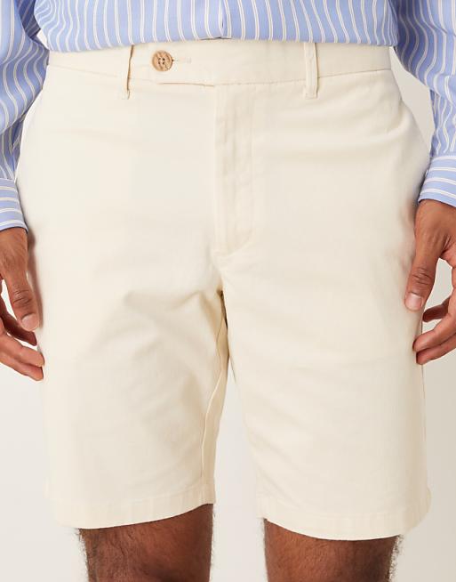 DESIGN Smart Slim Fit Chino Shorts In Beige