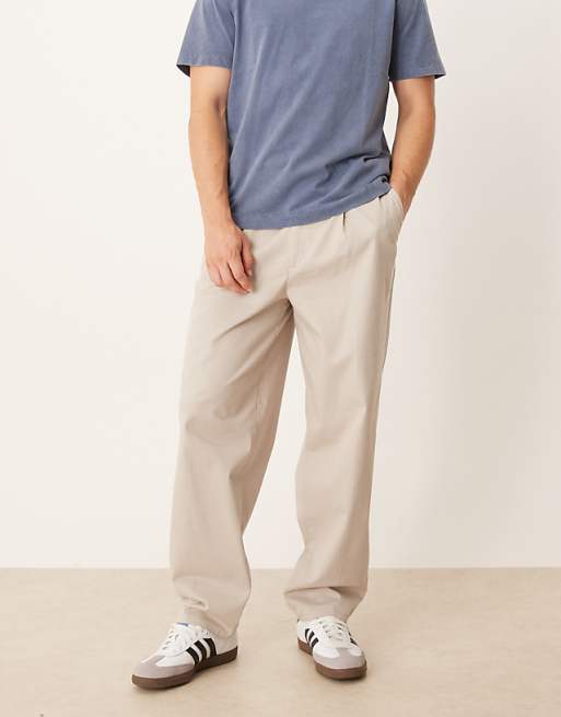 DESIGN smart tapered chino in stone