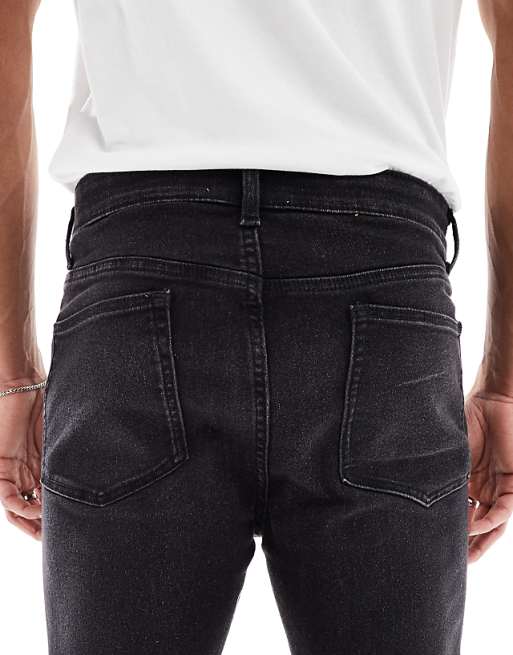 DESIGN Spray On Jeans With Power Stretch In Washed Black