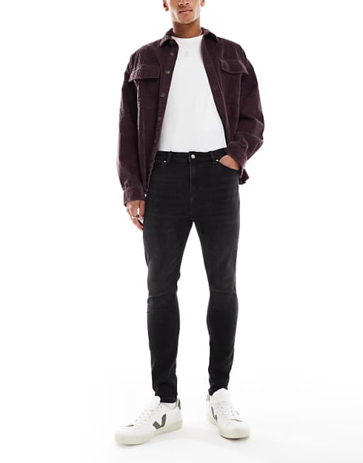 DESIGN spray on jeans with power stretch in washed black