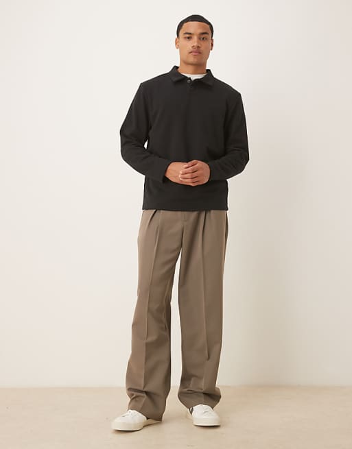 DESIGN Standard Fit Polo Co-ord In Black