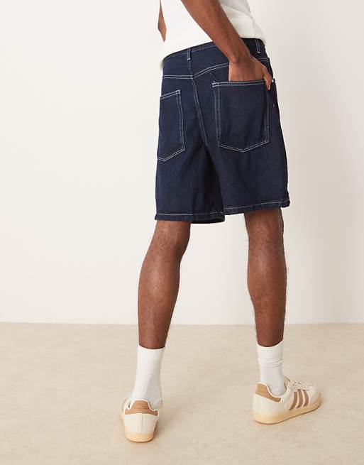 DESIGN Standard Length Denim Jort In Indigo