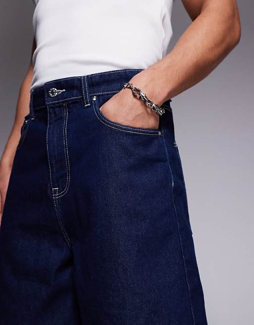 DESIGN Standard Length Denim Jort In Indigo