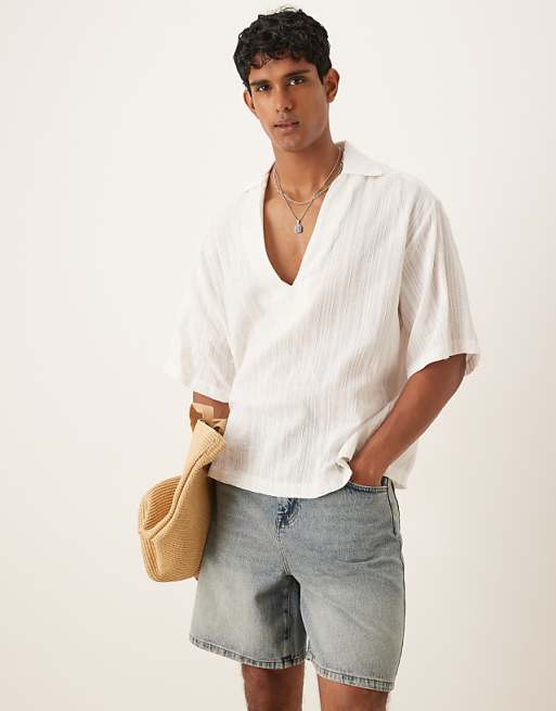 DESIGN Standard Length Denim Jort In Light Wash