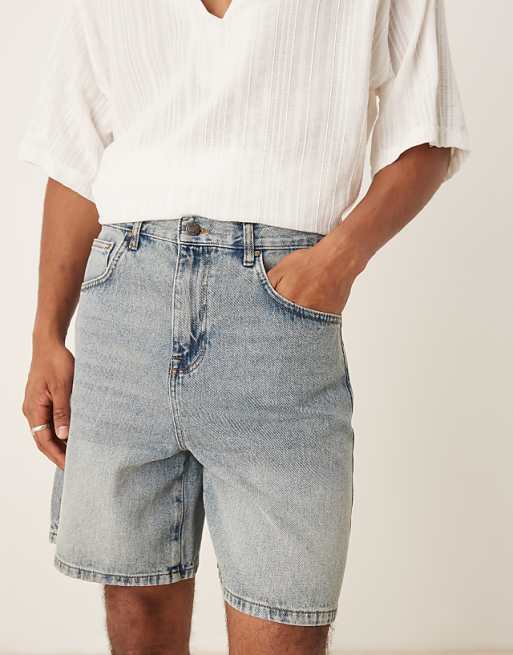 DESIGN Standard Length Denim Jort In Light Wash
