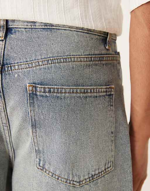 DESIGN Standard Length Denim Jort In Light Wash
