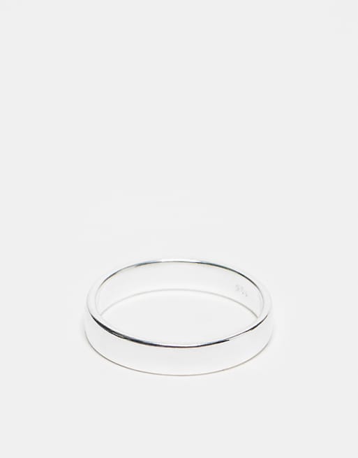 DESIGN sterling silver band ring in silver