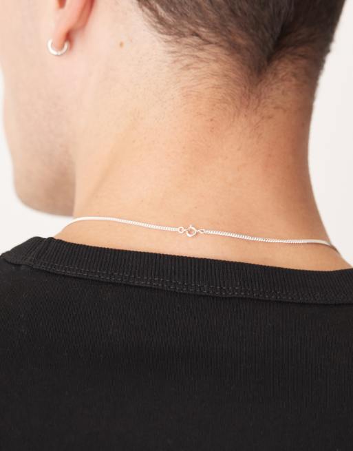 DESIGN Sterling Silver Chain Necklace In Silver Tone