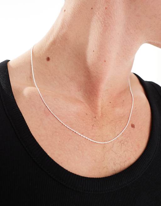 DESIGN sterling silver rope chain necklace