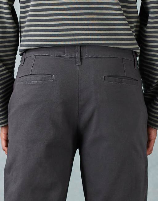 DESIGN Straight Chinos In Charcoal