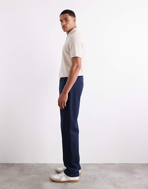 DESIGN Straight Chinos In Navy