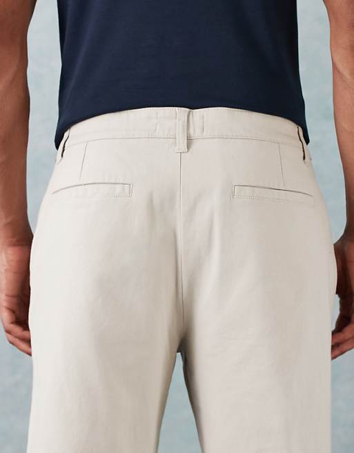 DESIGN Straight Chinos In Stone