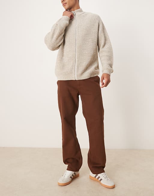 DESIGN Straight Fit Chino In Brown