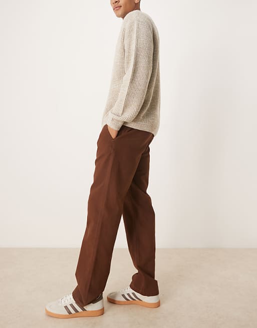 DESIGN Straight Fit Chino In Brown
