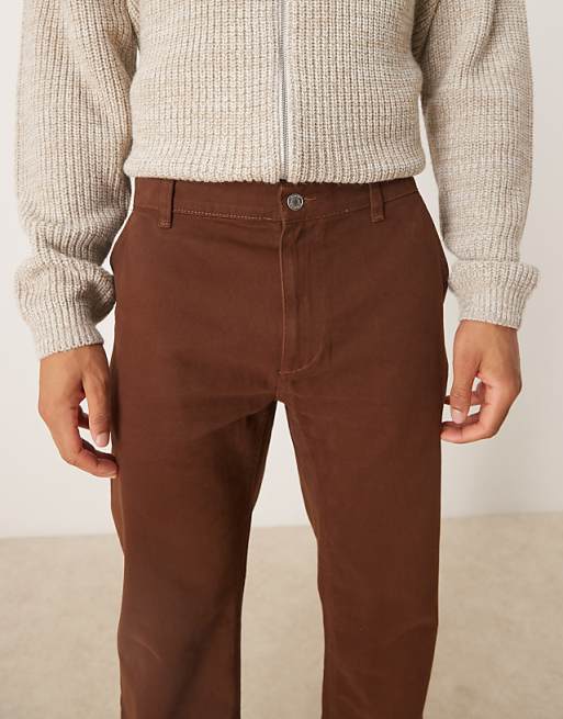 DESIGN Straight Fit Chino In Brown
