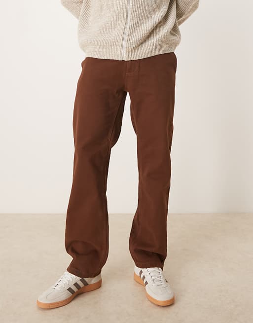 DESIGN straight fit chino in brown