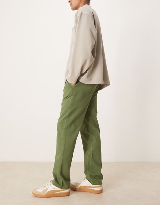 DESIGN Straight Fit Chino In Khaki