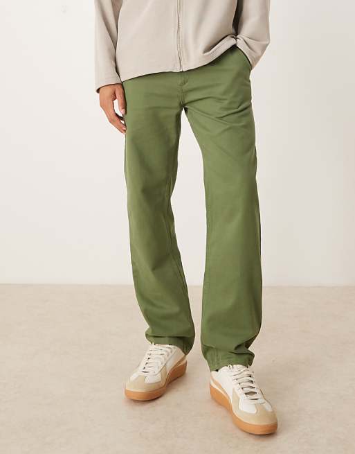 DESIGN Straight Fit Chino In Khaki