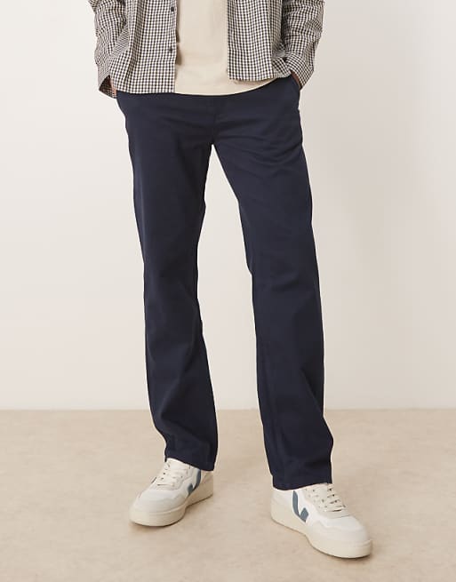 DESIGN Straight Fit Chino In Navy