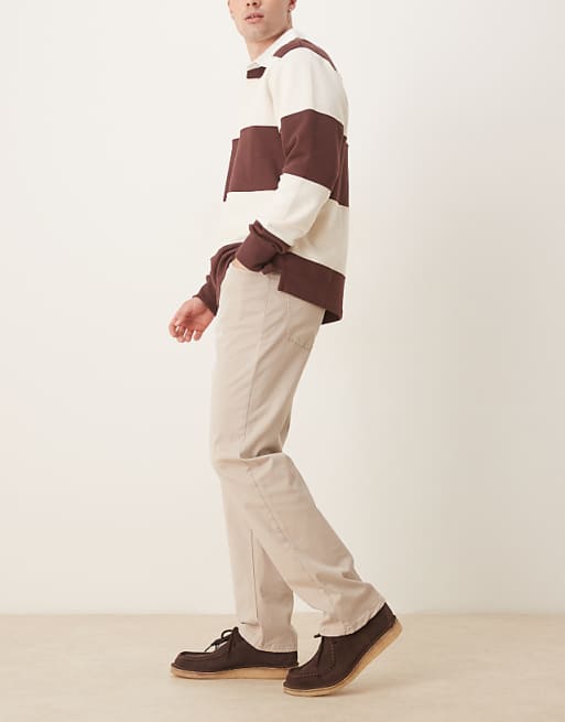 DESIGN Straight Fit Chino In Stone