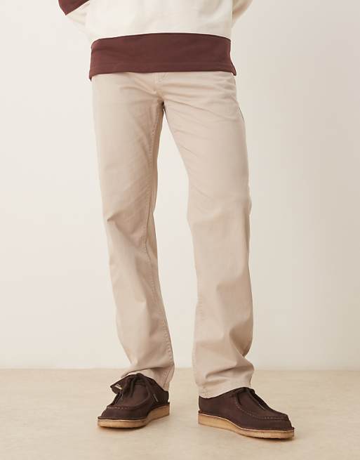 DESIGN straight fit chino in stone