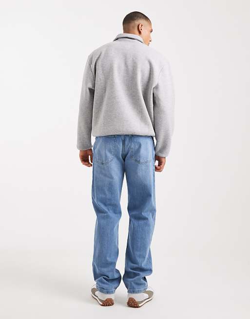 DESIGN Straight Fit Comfort Stretch Jean In Midwash Blue