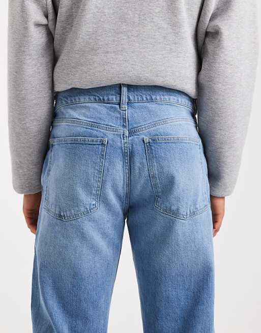 DESIGN Straight Fit Comfort Stretch Jean In Midwash Blue