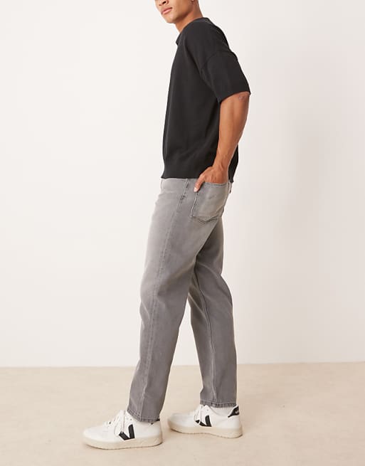 DESIGN Straight Fit Jeans In Grey