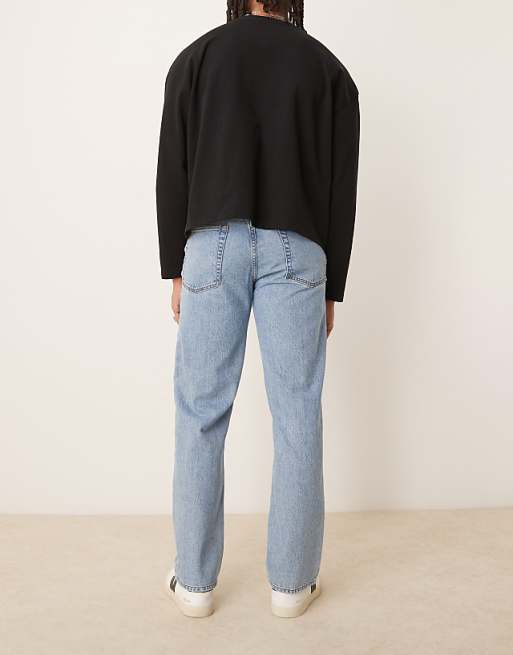 DESIGN Straight Jean In Light Wash Blue