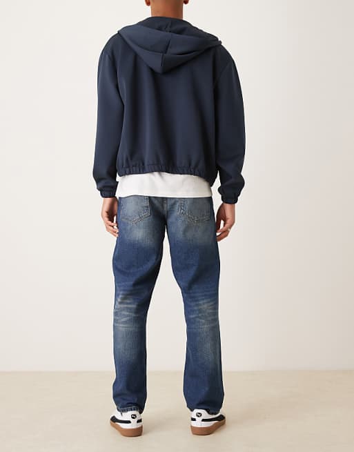 DESIGN Straight Jeans In Dark Wash Blue