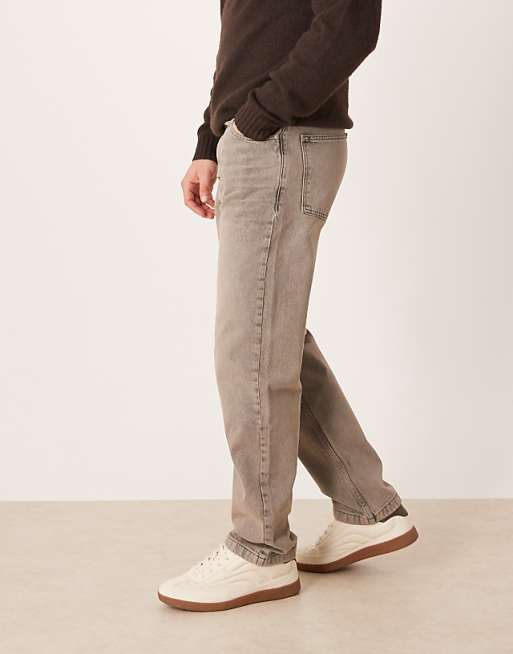 DESIGN Straight Jeans In Grey Tint