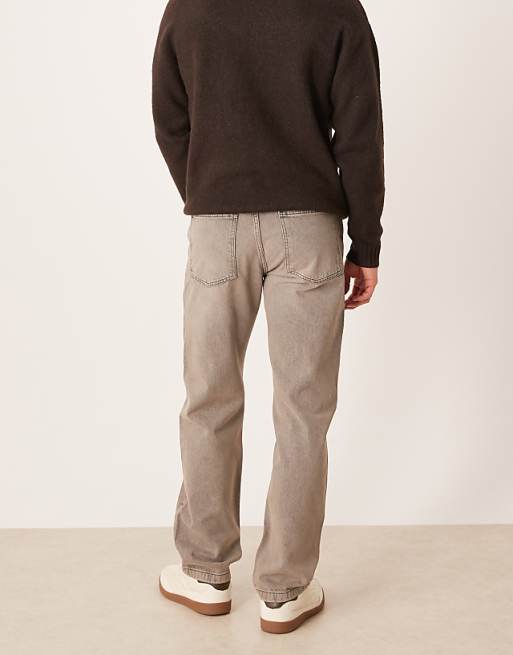 DESIGN Straight Jeans In Grey Tint