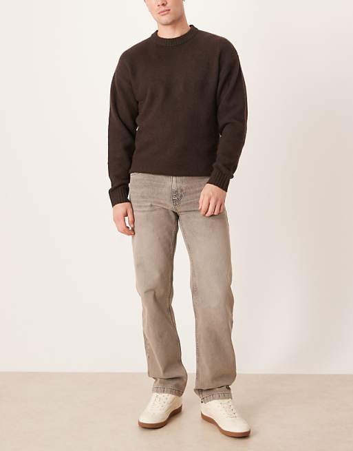 DESIGN straight jeans in grey tint