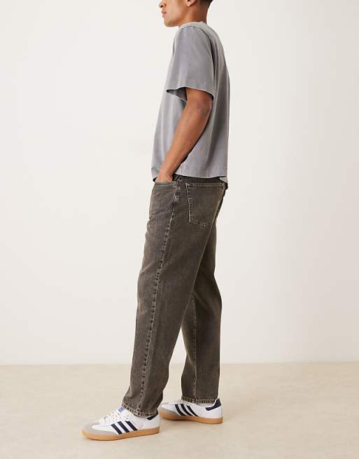 DESIGN Straight Jeans In Grey Wash With Tint